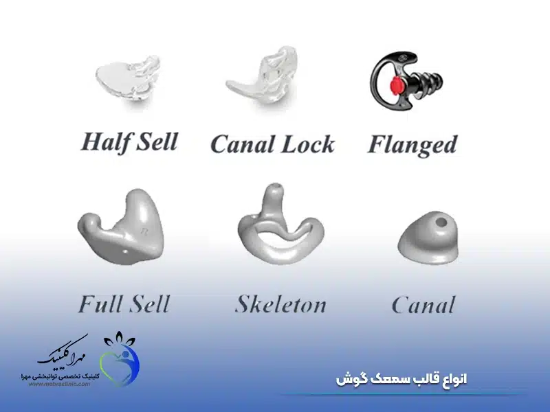 انواع قالب سمعک گوش