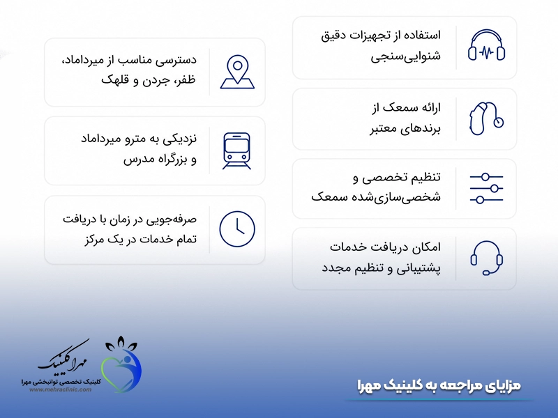 مزایای مراجعه به کلینیک مهرا